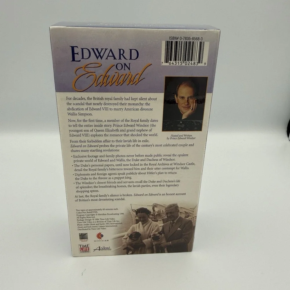 Edward on Edward (VHS, 1996) Prince Edward Windsor Royal Scandal Time Life Video